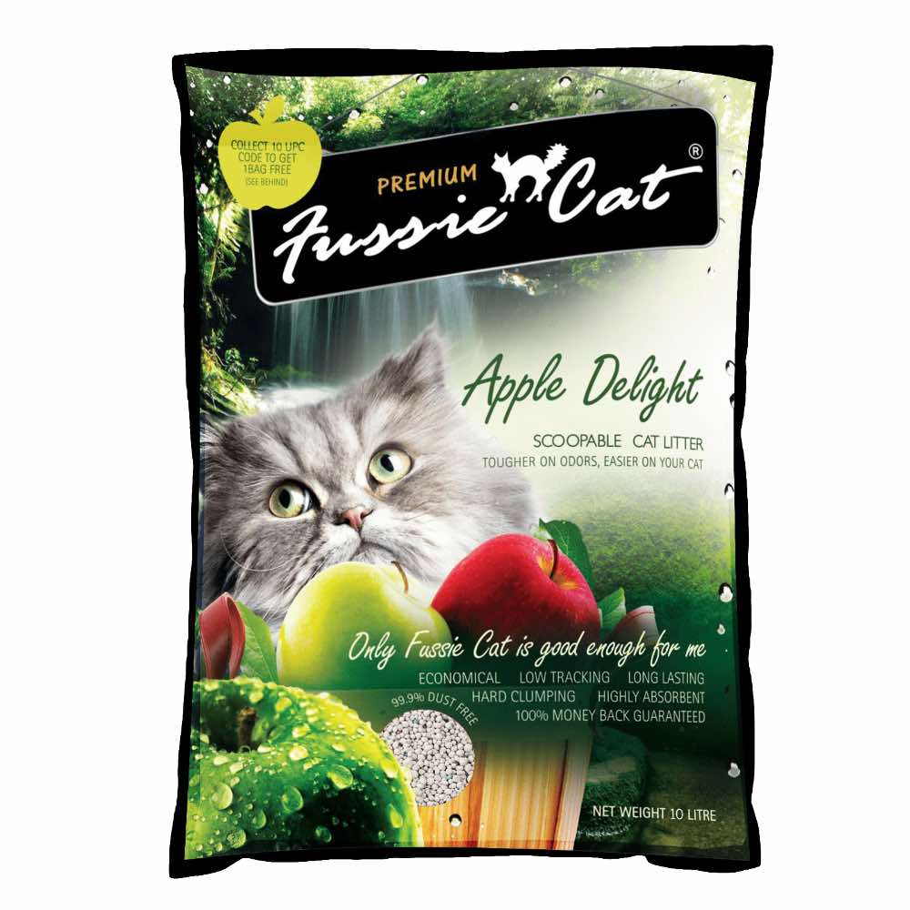 Fussie Cat Apple Delight Scoopable Bentonite Cat Litter 10L