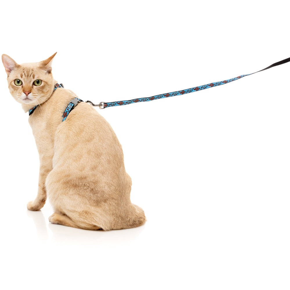 FuzzYard Cat Harness & Leash Walking Set (Soy Sauce Fish)