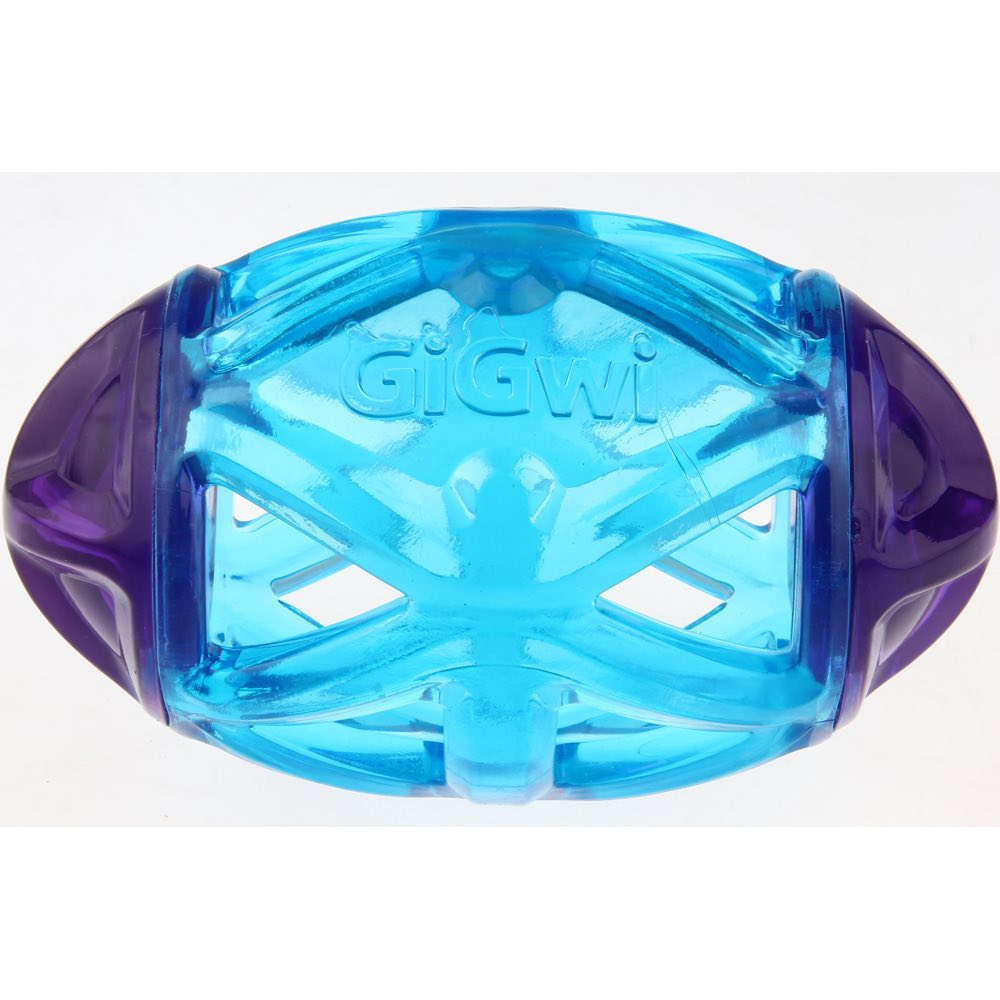 KOHE-VERSARY 10% OFF: GiGwi Edge Flash Motion Activated LED Rugby Ball Dog Toy (Blue)