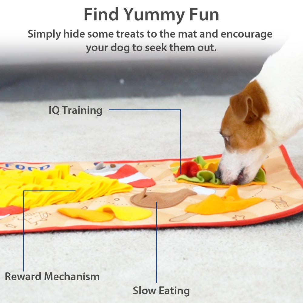 GiGwi Fast Food Party Snuffle Mat Interactive Dog Toy | Kohepets