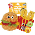 GiGwi Foody Friendz Interactive Plush Dog Toy (Hamburger & French Fries)