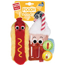 KOHE-VERSARY 10% OFF: GiGwi Foody Friendz Interactive Plush Dog Toy (Hot Dog & Root Beer Float)