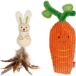 KOHE-VERSARY 10% OFF: GiGwi Meow Than 1 Catnip Plush Cat Toy (Carrot With Rabbit)