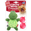 KOHE-VERSARY 10% OFF: GiGwi Plush Friendz Stuffing-Free With Refillable Squeaker Dog Toy (Frog)