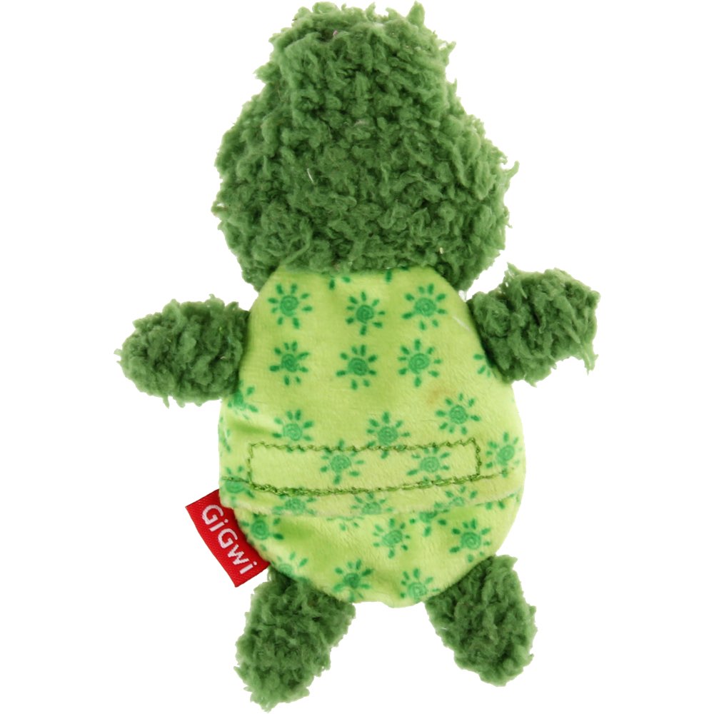KOHE-VERSARY 10% OFF: GiGwi Plush Friendz Stuffing-Free With Refillable Squeaker Dog Toy (Frog)