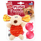GiGwi Plush Friendz With Refillable Squeaker Dog Toy (Dog)