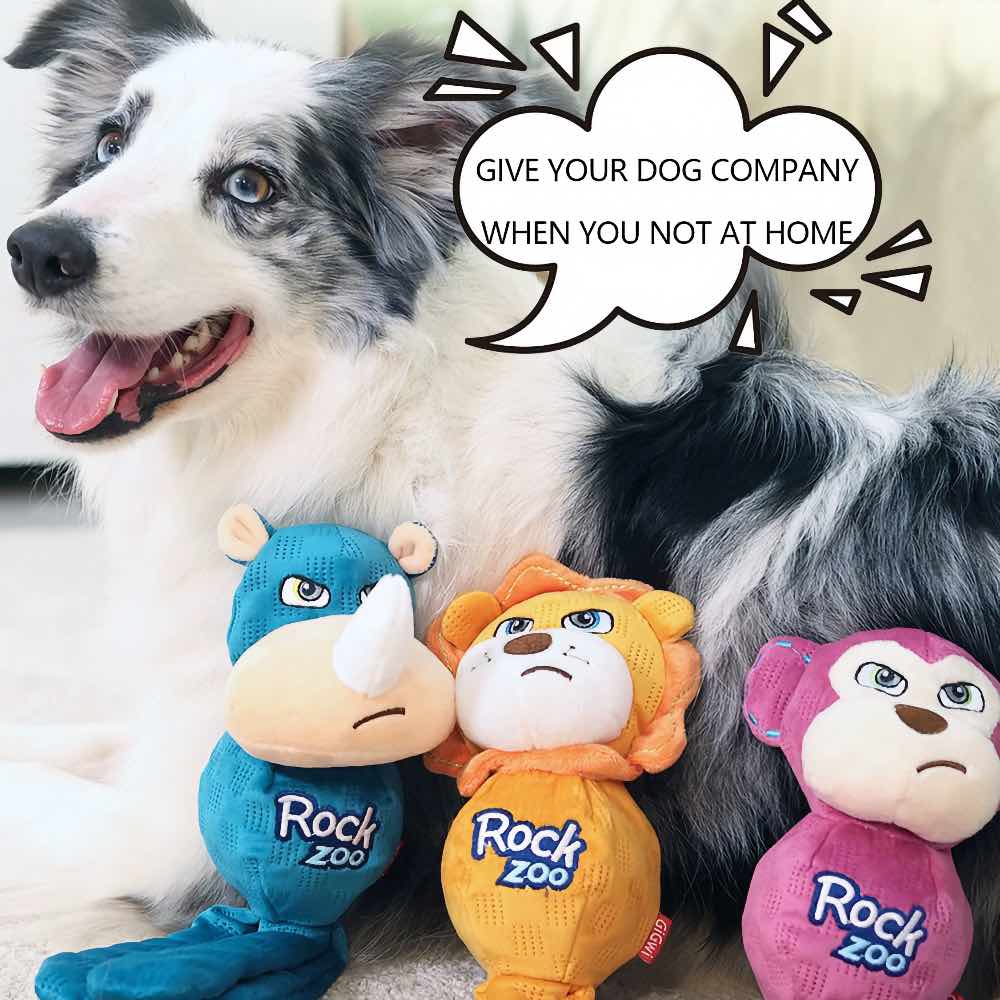 KOHE-VERSARY 10% OFF: GiGwi Rock Zoo Tug of War Dog Toy