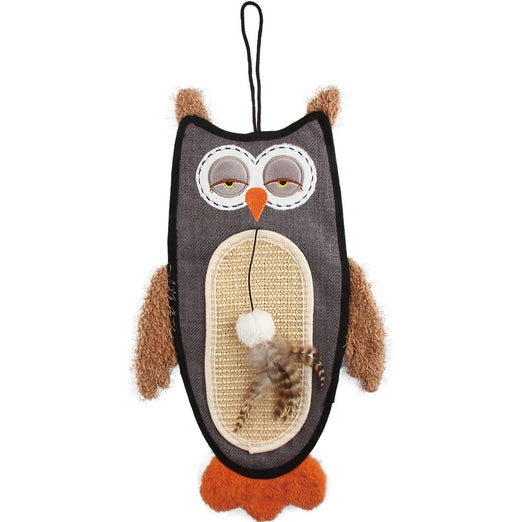GiGwi Play Station Scratcher Catnip Cat Toy (Owl)