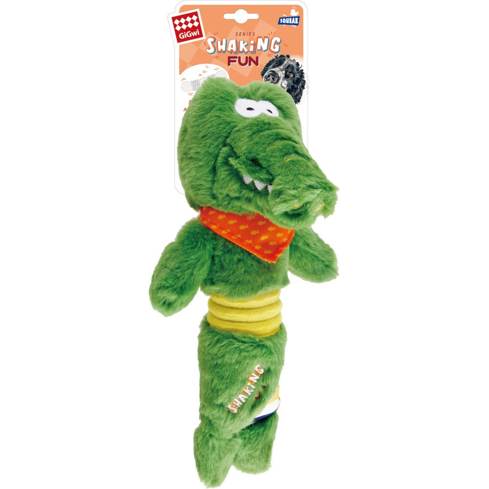 KOHE-VERSARY 10% OFF: GiGwi Shaking Fun Plush Dog Toy (Crocodile)