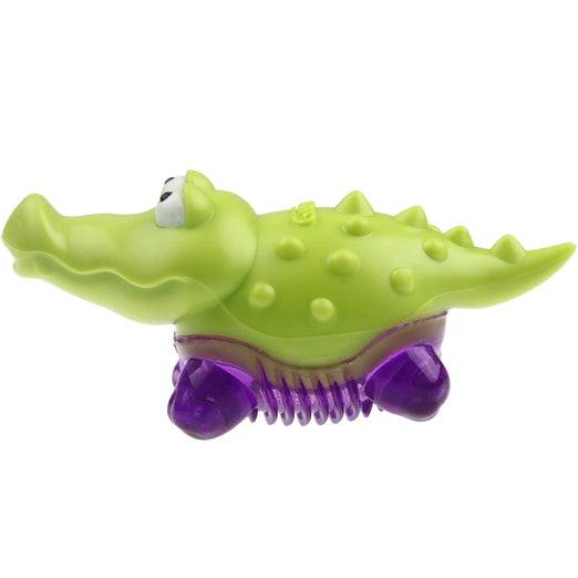 GiGwi Suppa Puppa Alligator TPR Dog Toy (Green/Purple)