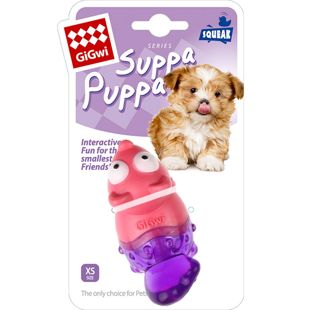 GiGwi Suppa Puppa Fox TPR Dog Toy (Pink/Purple) - Kohepets