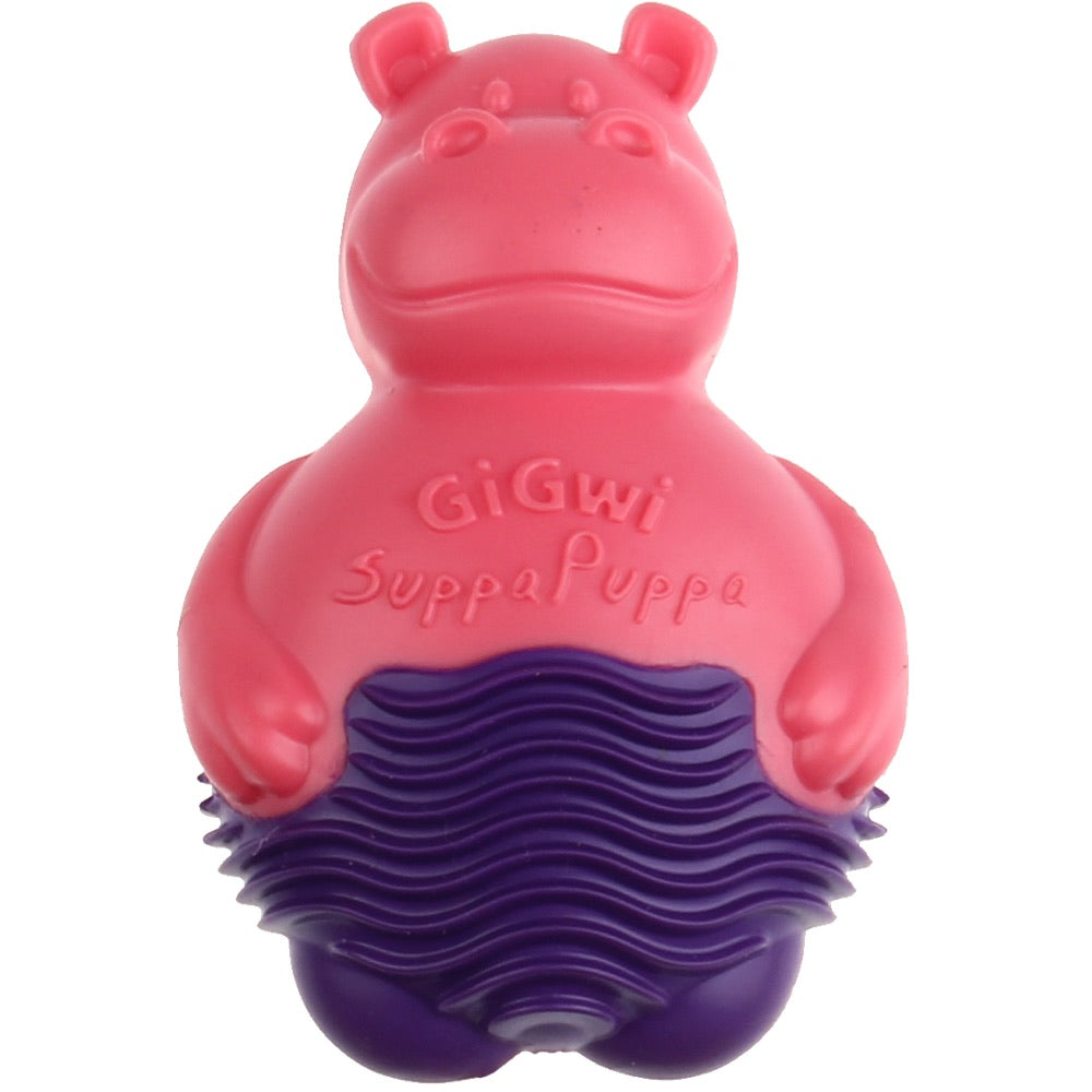GiGwi Suppa Puppa Hippo TPR Dog Toy (Pink/Purple) - Kohepets