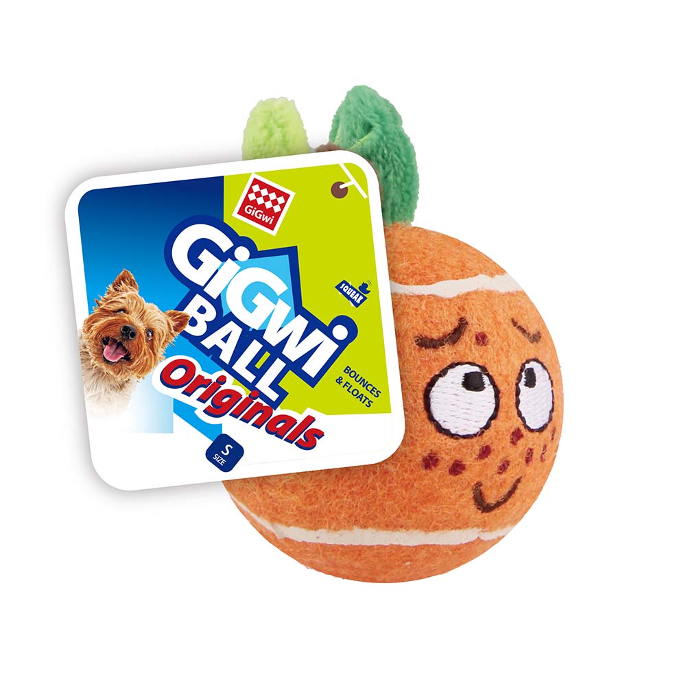 GiGwi Tennis Ball Originals Dog Toy (Orange) - Kohepets
