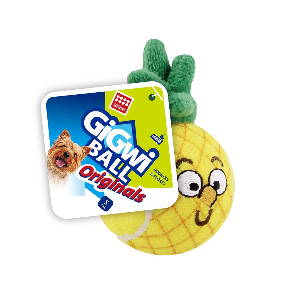 GiGwi Tennis Ball Originals Dog Toy (Pineapple) - Kohepets