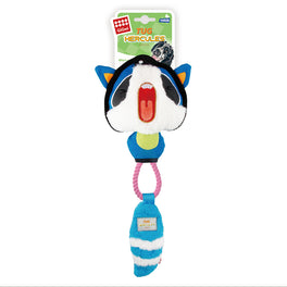 GiGwi Tug Hercules Plush Dog Toy (Blue Raccoon With Rope) - Kohepets