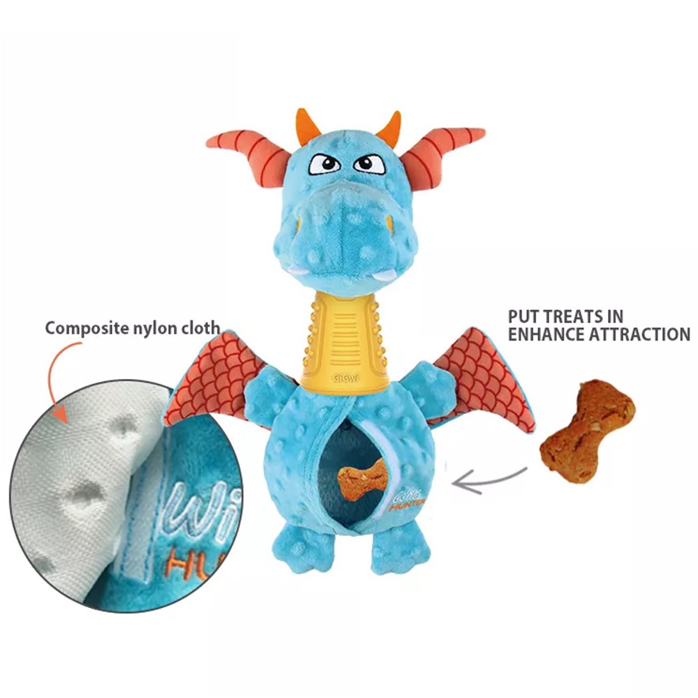 KOHE-VERSARY 10% OFF: GiGwi Wild Hunter Interactive Plush Dog Toy (Crocodile)