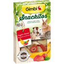 Gimbi Snackitos Strawberry + Banana Treats For Small Animals 60g