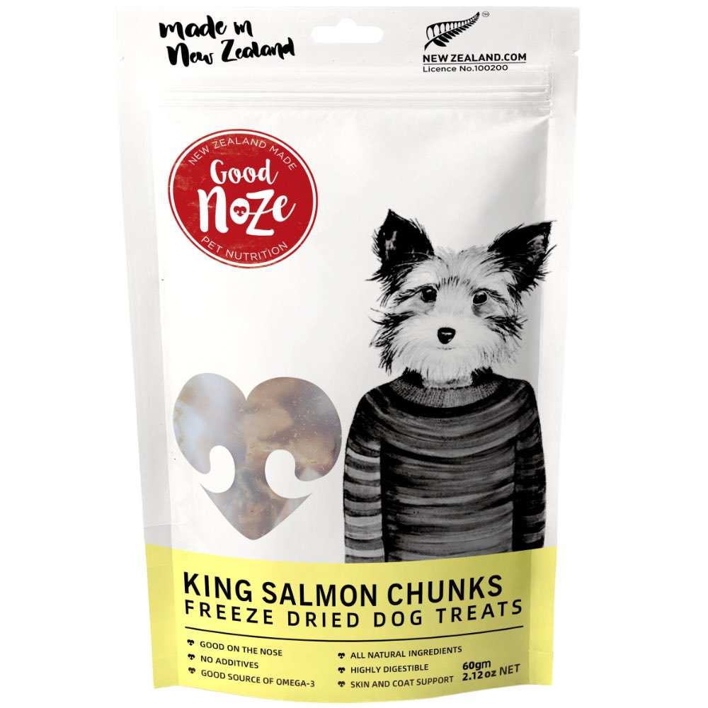 Good Noze King Salmon Chunks Freeze Dried Dog Treats 60g