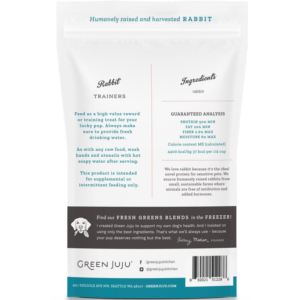 Green Juju Rabbit Trainers Grain-Free Freeze-Dried Raw Treats | Kohepets