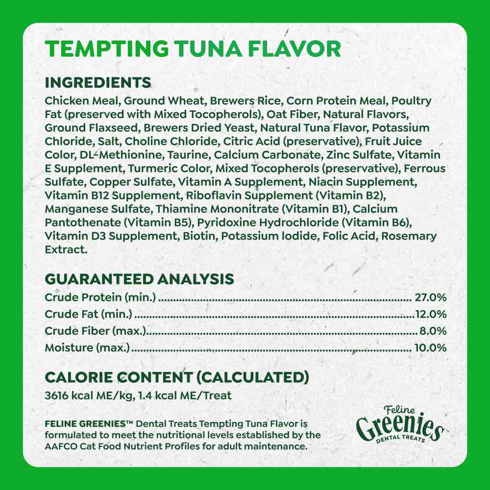 $2 OFF: Greenies Tempting Tuna Flavor Dental Cat Treats 2.1oz
