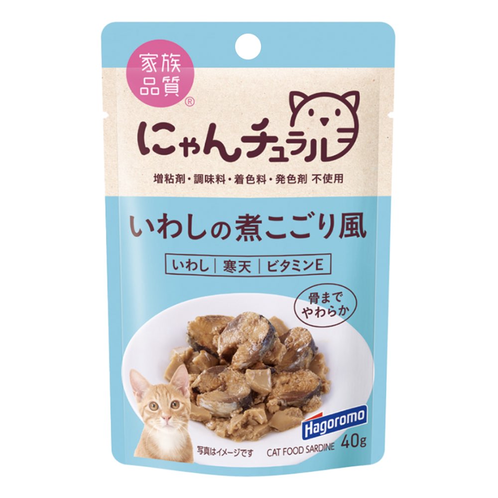 Hagoromo Nyan Natural Sardine Nikogori Pouch Cat Food 40g x 12 (Exp Feb26)
