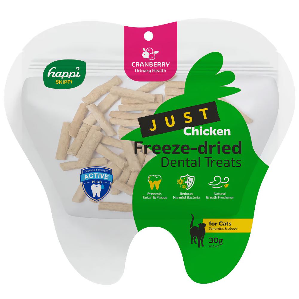 15% OFF: Happi Skippi Just Freeze-Dried Dental CAT Treats 30g
