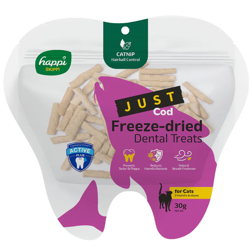 15% OFF: Happi Skippi Just Freeze-Dried Dental CAT Treats 30g
