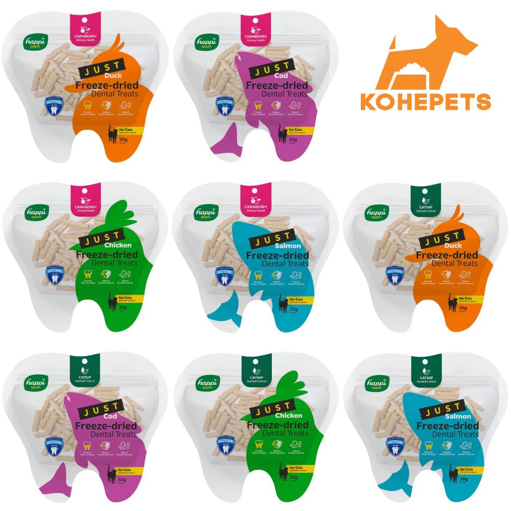 15% OFF: Happi Skippi Just Freeze-Dried Dental CAT Treats 30g