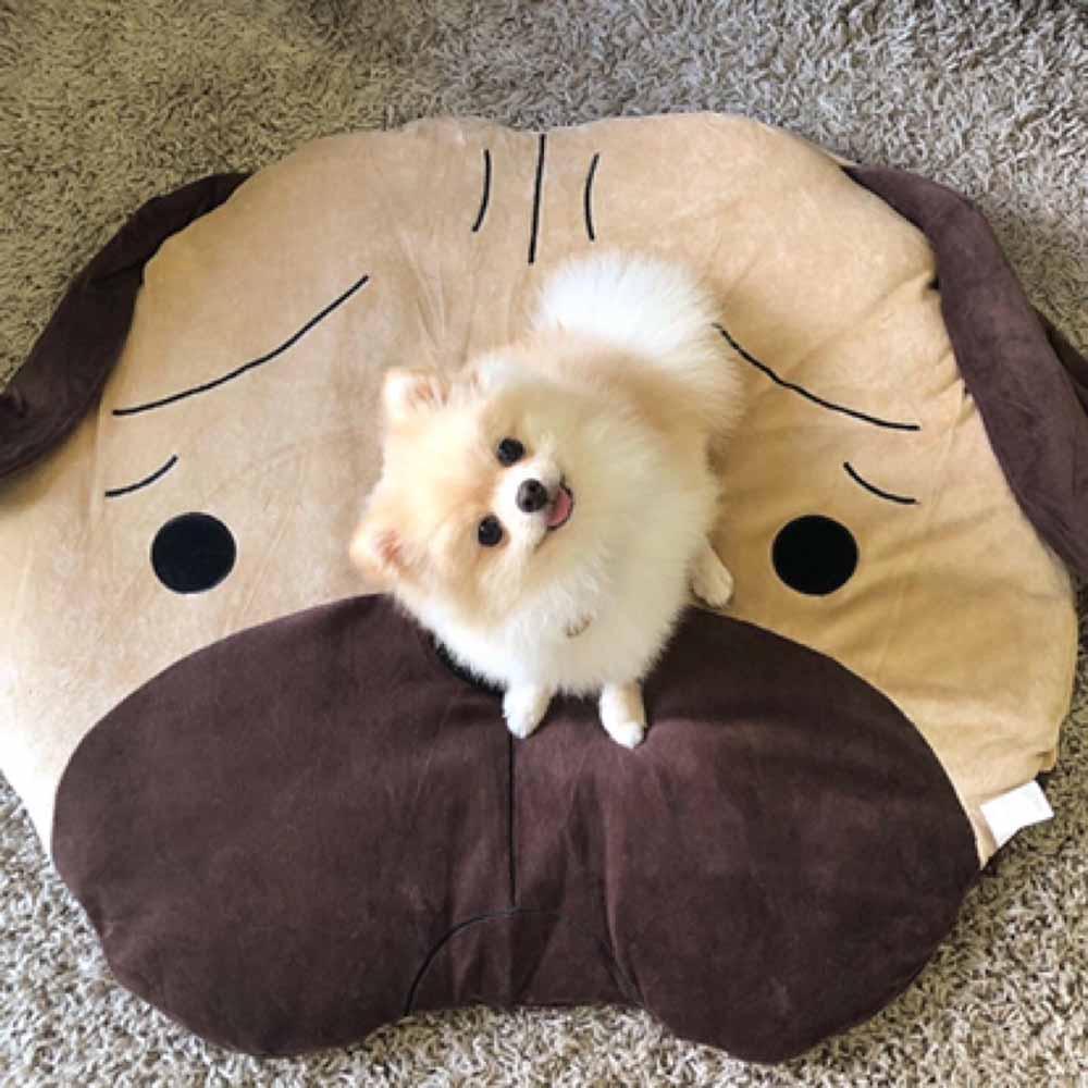 Hey Cuzzies Organic Cotton Pug Head Dog Bed — The Perfect Lounging Spot For Any Furry Friend!