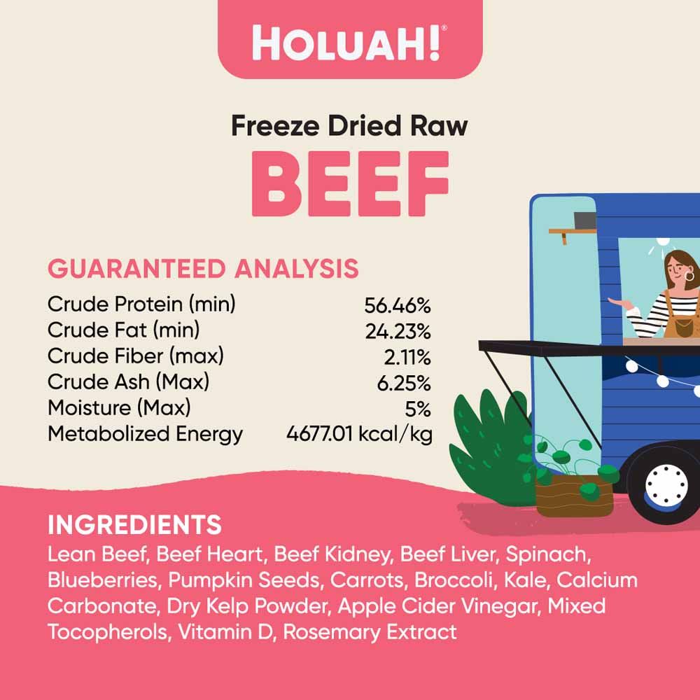 Holuah Beef Freeze-Dried Raw Dog Food 400g
