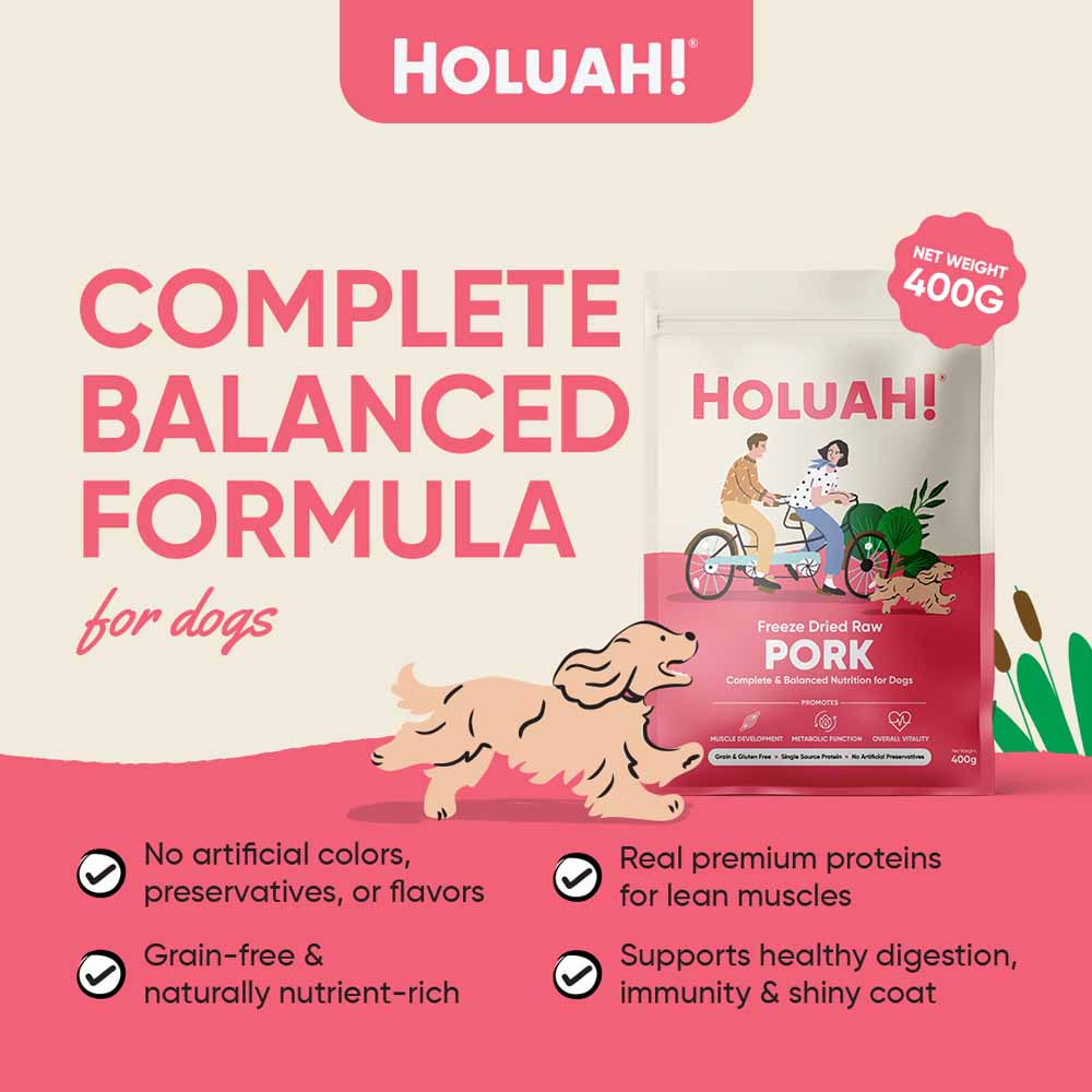 Holuah Pork Freeze-Dried Raw Dog Food 400g
