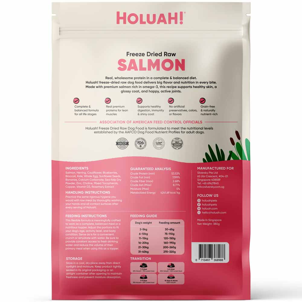 Holuah Salmon Freeze-Dried Raw Dog Food 400g