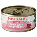 25% OFF: Holuah Tuna with Baby Clam In Gravy Canned Cat Food 80g