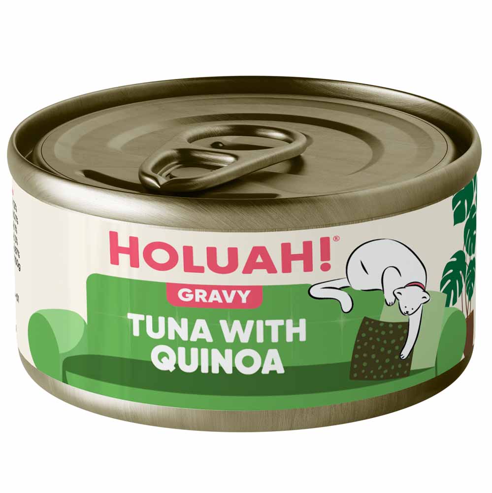 25% OFF: Holuah Tuna with Quinoa In Gravy Canned Cat Food 80g