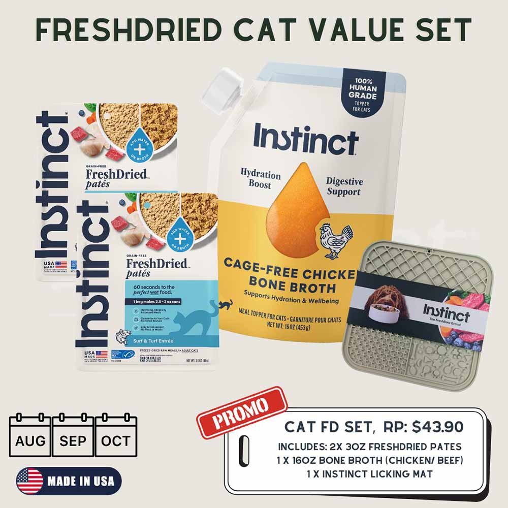 'BUNDLE-DEAL w/ FREE LICK MAT': Instinct FreshDried Pates Grain Free Rabbit Entree Cat Food