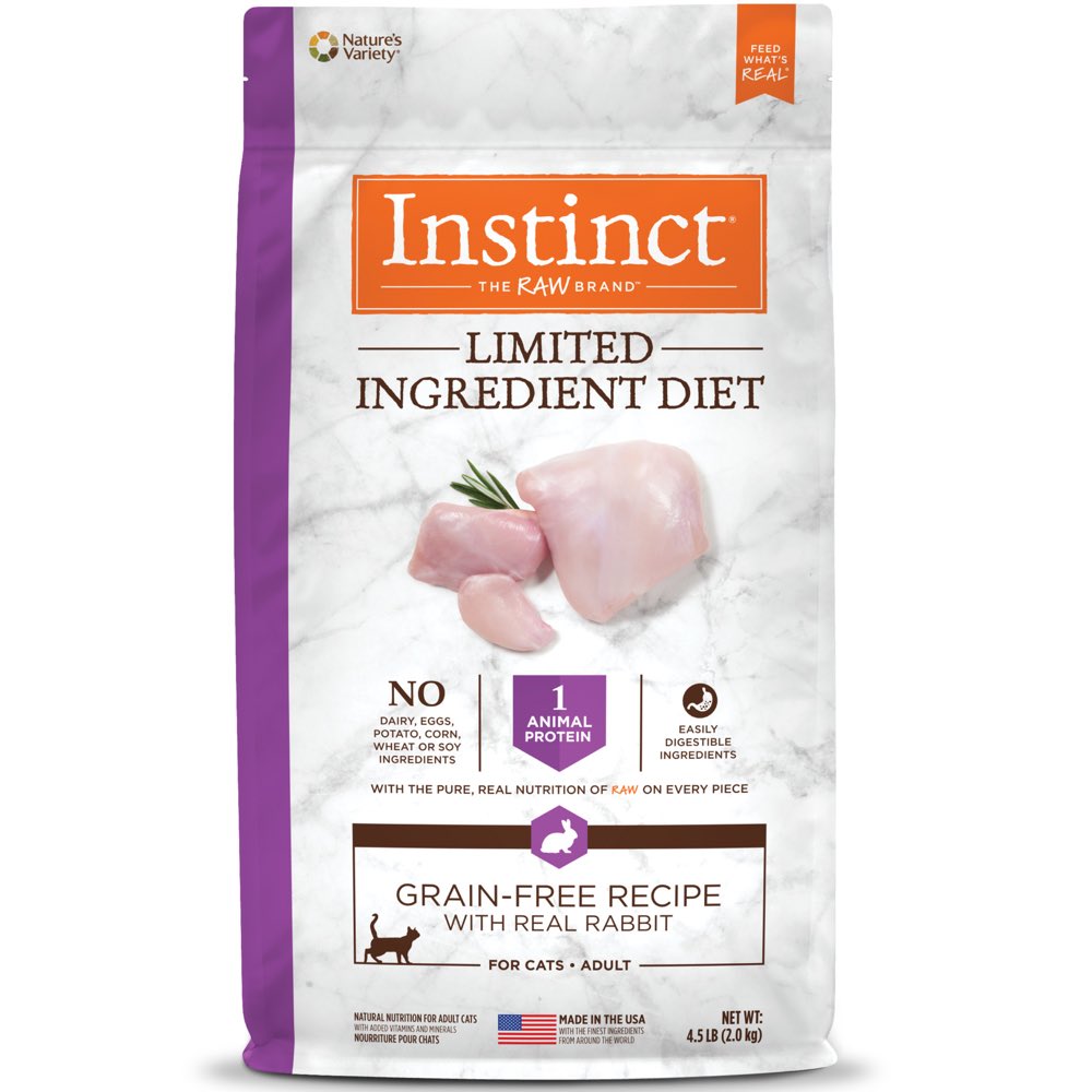 Instinct Limited Ingredient Diet Rabbit Grain-Free Adult Dry Cat Food 4 ...