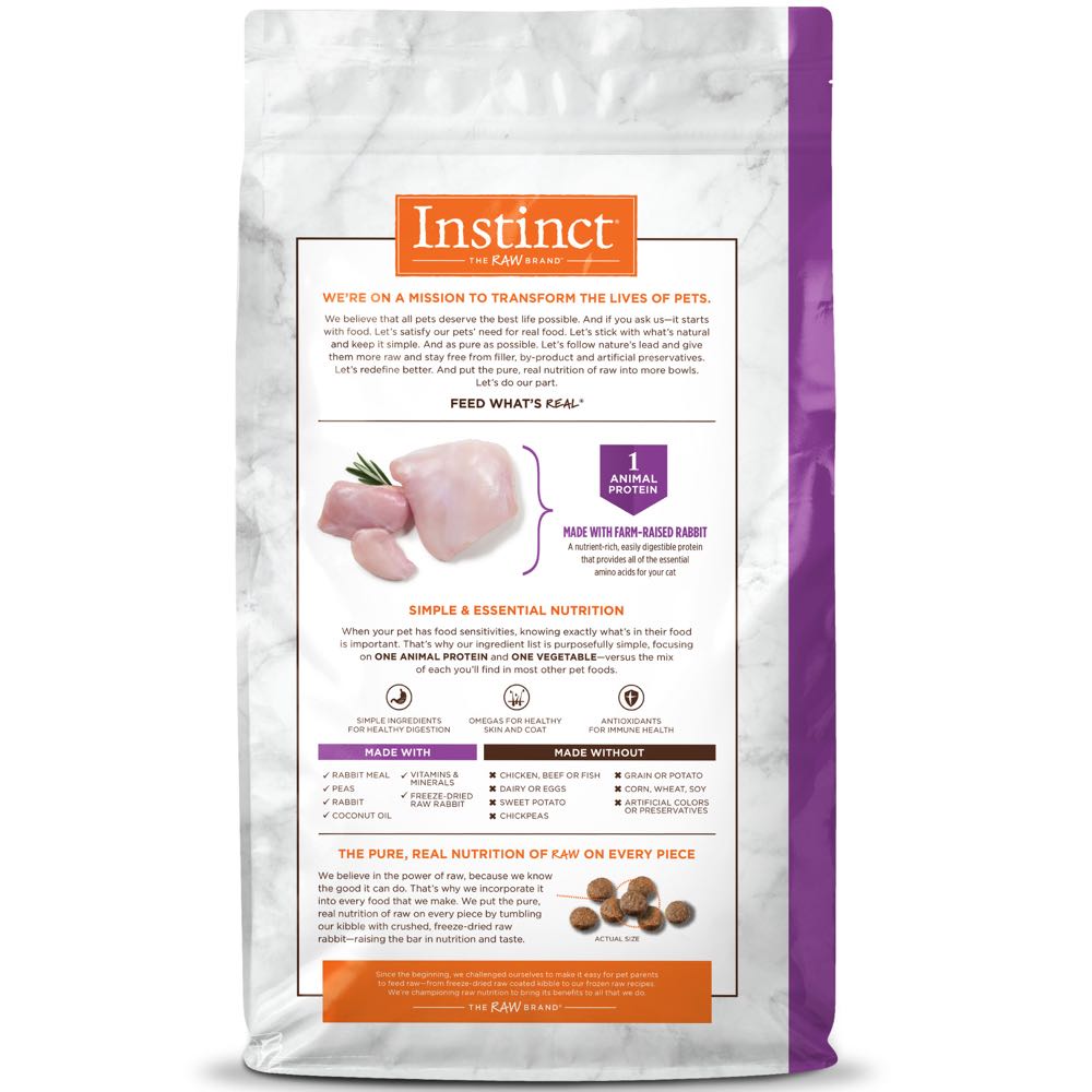 Instinct Limited Ingredient Diet Rabbit Grain-Free Adult Dry Cat Food 4 ...
