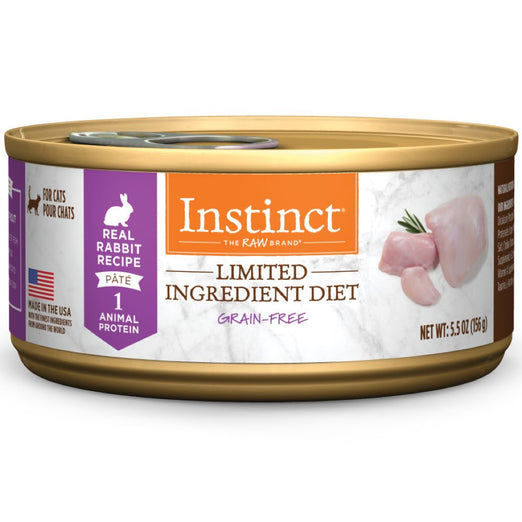 Instinct Limited Ingredient Diet Rabbit Pate Grain-Free Canned Cat Food ...