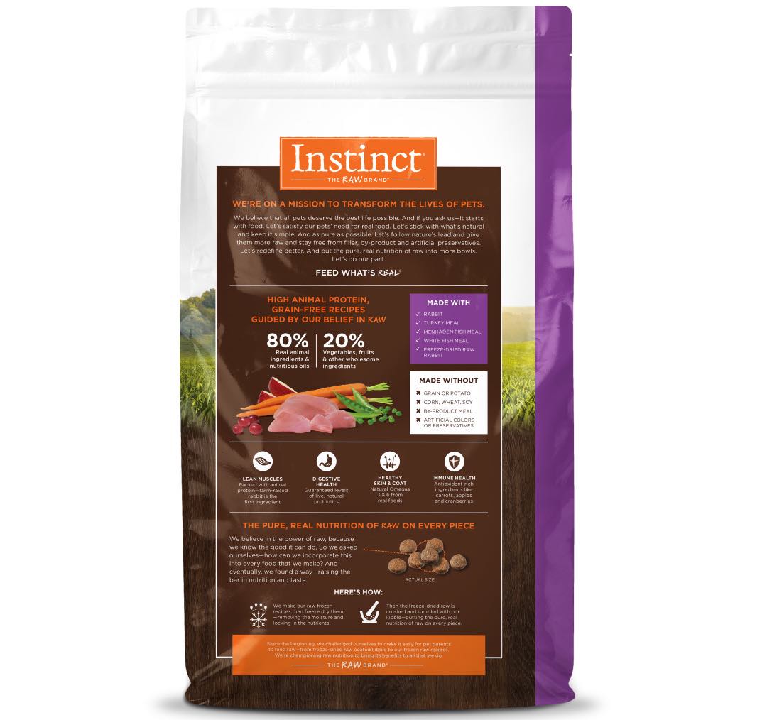 Instinct Original Rabbit GrainFree Dry Cat Food 10lb Kohepets