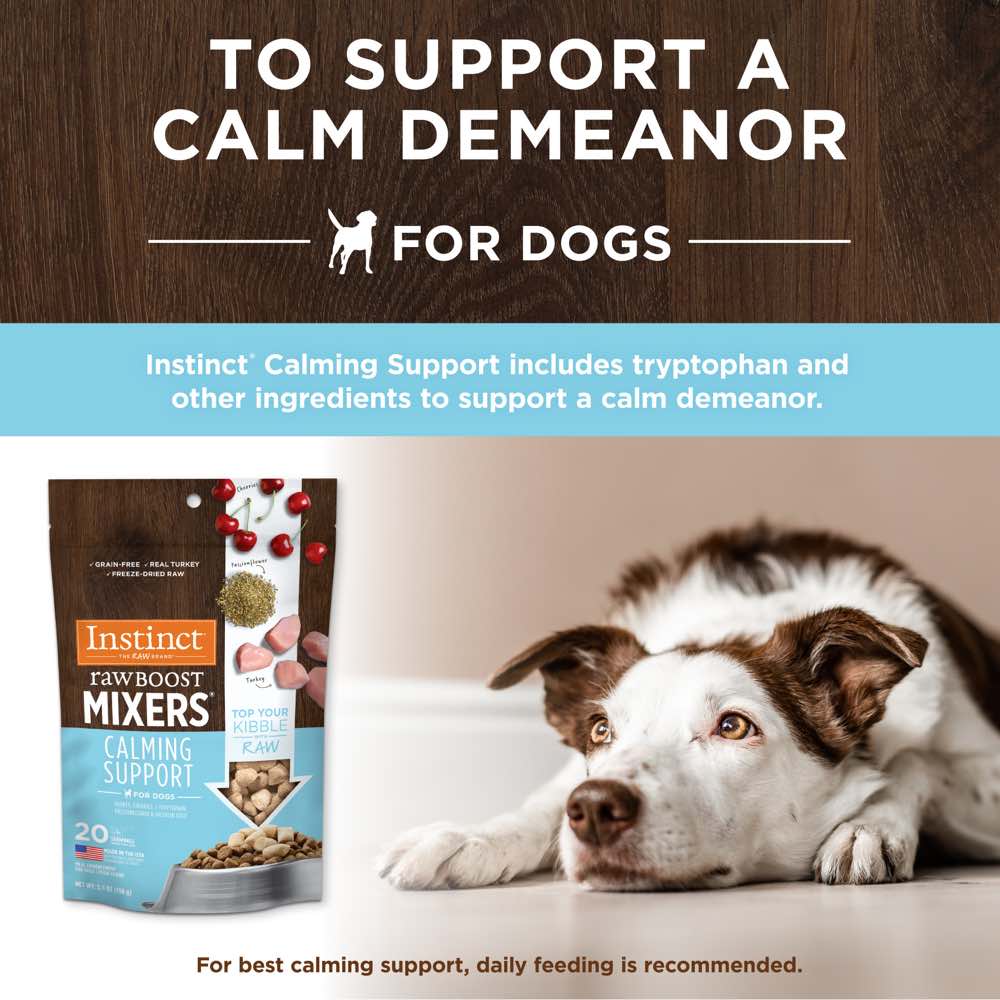 Instinct Raw Boost Mixers Calming Support Turkey Grain-Free Freeze-Dried Raw Dog Food Topper 5.5oz