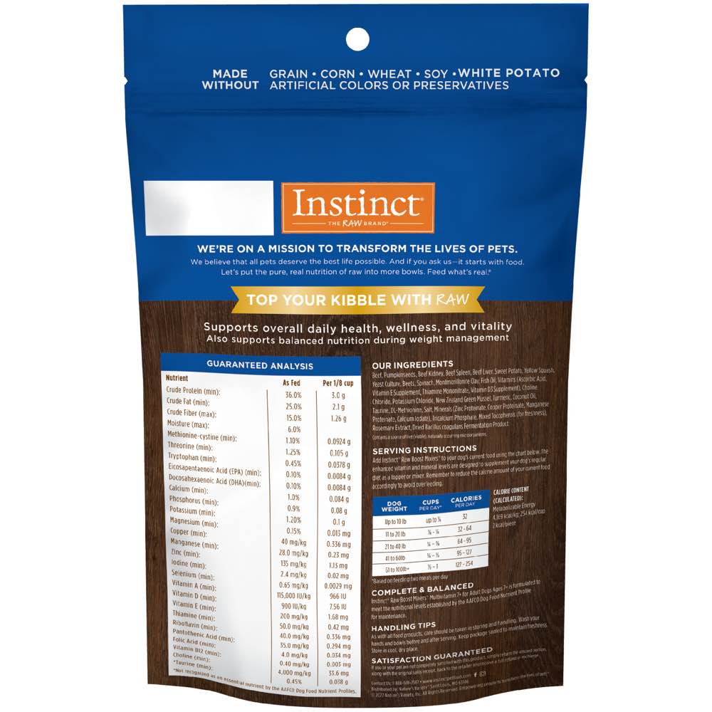 Instinct Raw Boost Mixers Multivitamin 7+ Beef GrainFree Adult & Seni