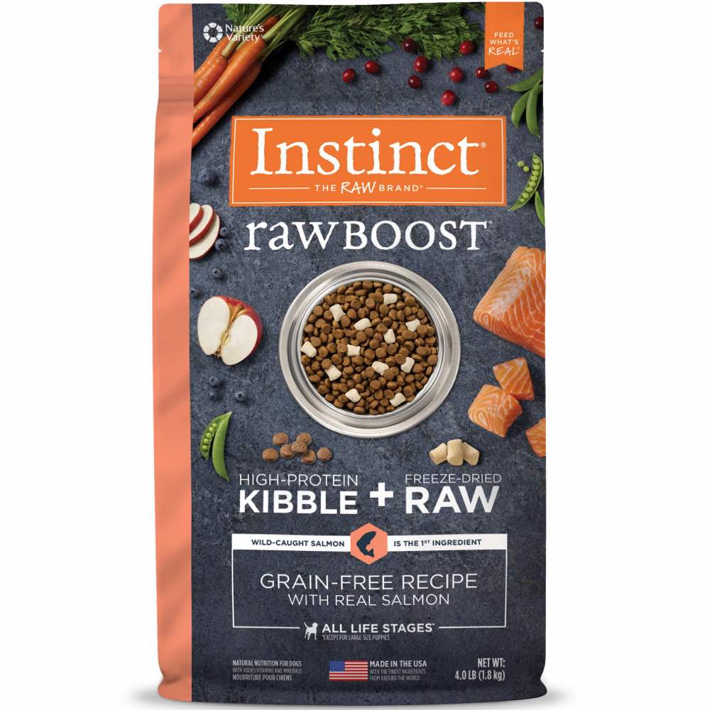 Instinct Raw Boost Salmon Grain-Free Dry Dog Food 4lb (Exp 17Jan2026)