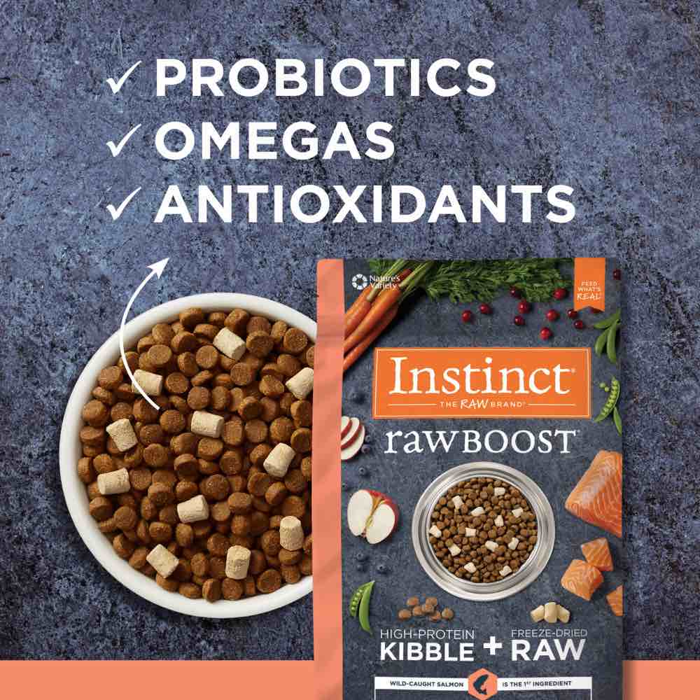 Instinct Raw Boost Salmon Grain-Free Dry Dog Food 4lb (Exp 17Jan2026)