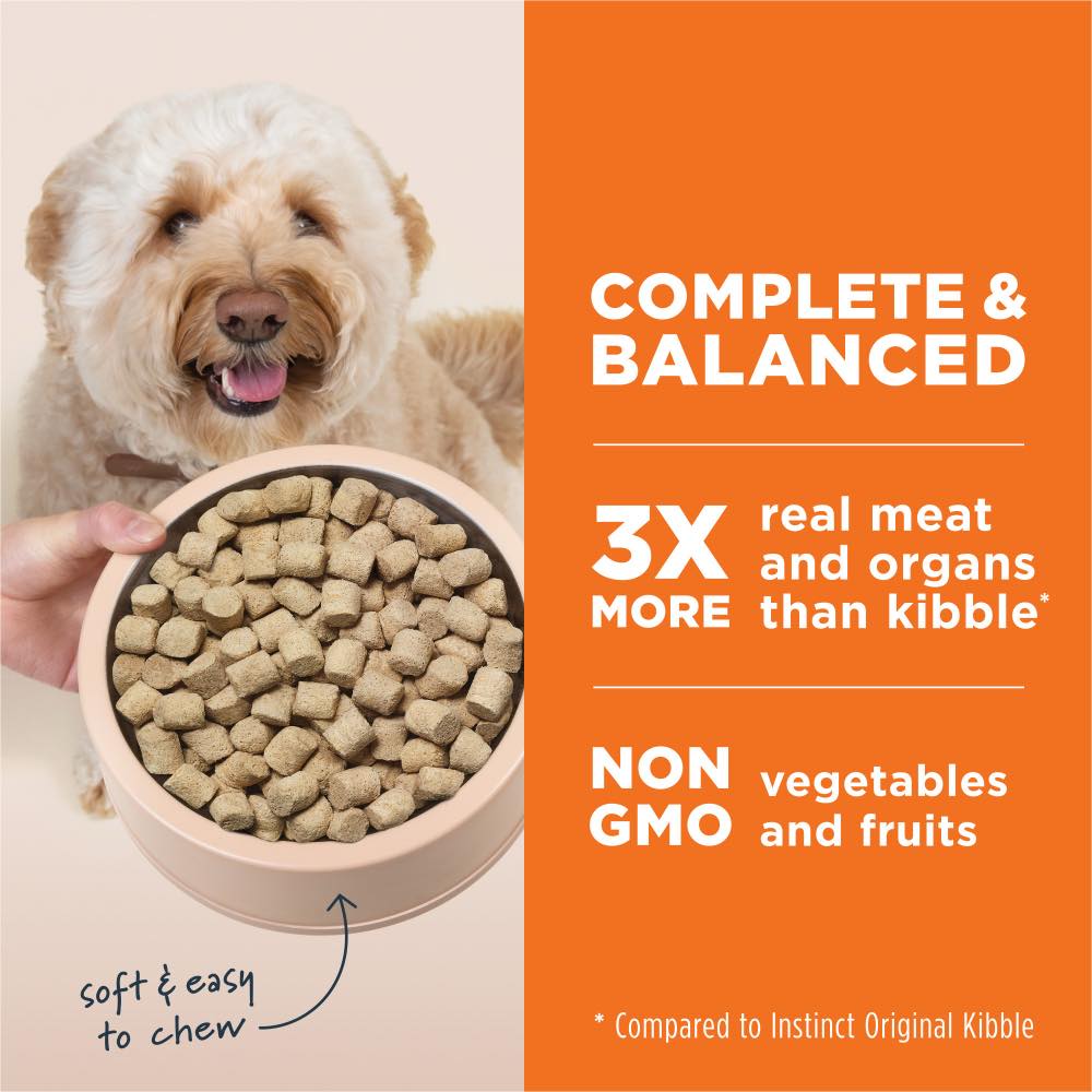 Instinct Raw Meal Real Beef Grain-Free Freeze-Dried Raw Dog Food 269g