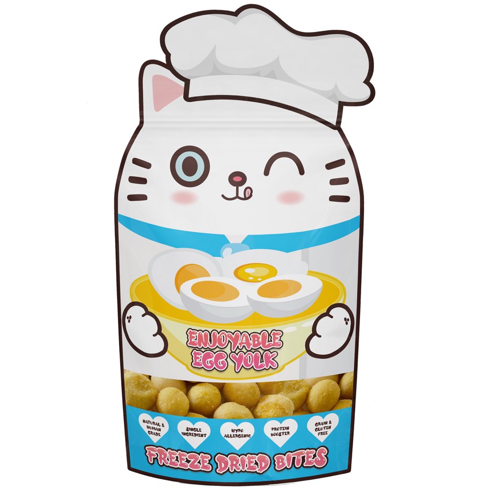 Jollycat Freeze Dried Bites Enjoyable Egg Yolk Grain-Free Cat Treats 50g (Exp May2026)