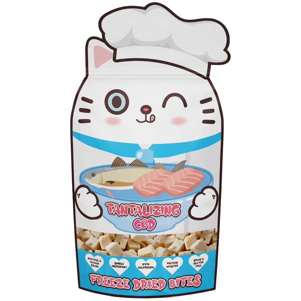 Jollycat Freeze Dried Bites Tantalizing Cod Grain-Free Cat Treats 30g (Exp May2026)