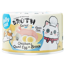 Jollycat Pure Chicken & Quail Egg In Broth Grain-Free Canned Cat Food 80g - Kohepets