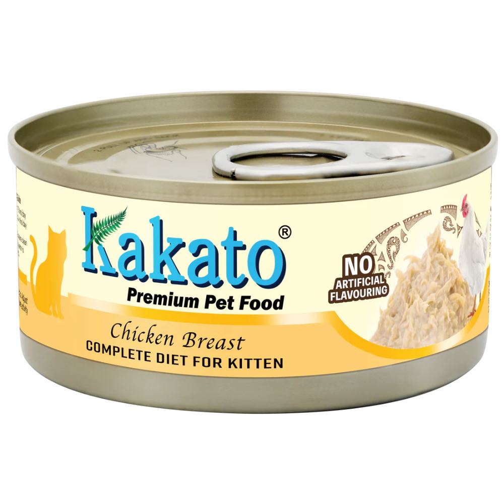 Kakato Complete Diet Chicken Breast For Kittens Canned Cat Food 70g