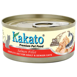 Kakato Complete Diet Salmon Fillet Adult & Senior Cats Canned Cat Food 70g
