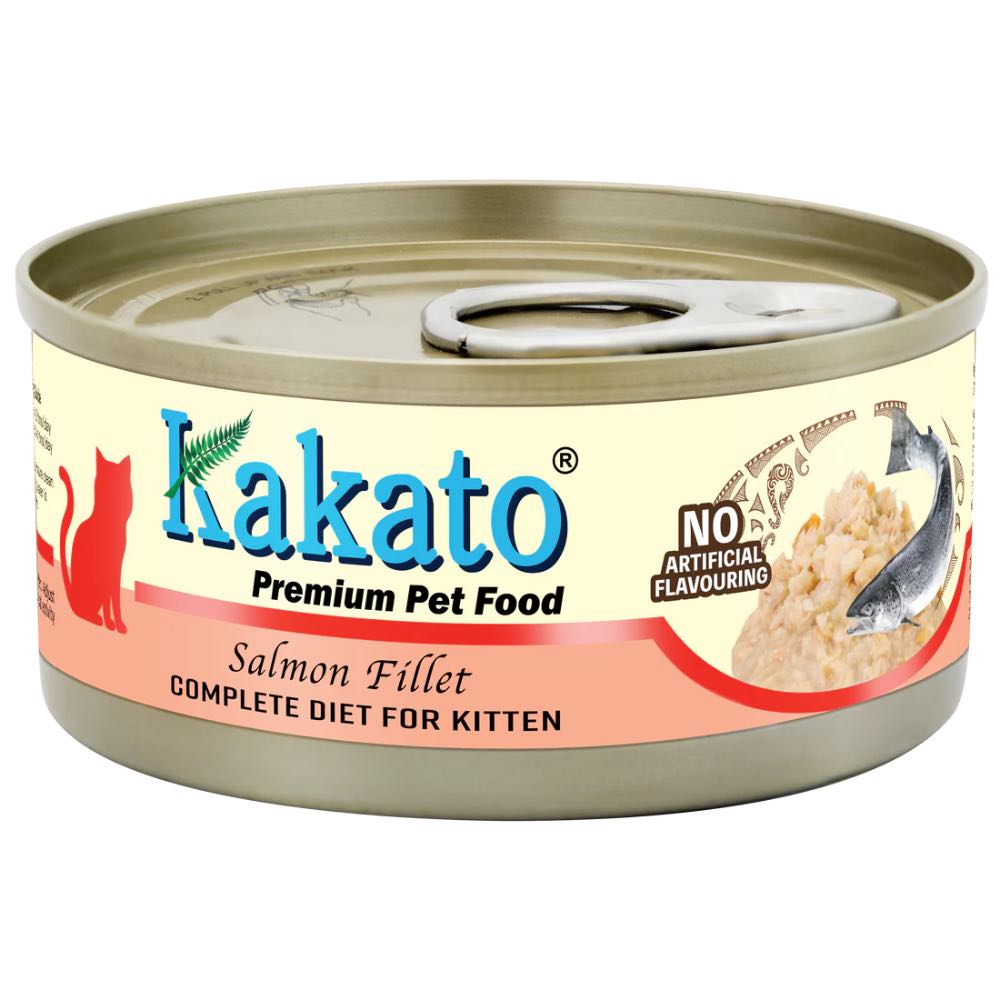 Kakato Complete Diet Salmon Fillet For Kittens Canned Cat Food 70g
